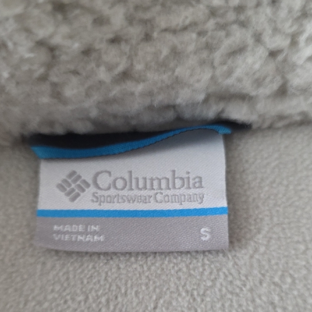 Columbia Sherpa Fleece Jacket Small Gray Full Zip Cozy Plush Women's Outdoor - Picture 3 of 6